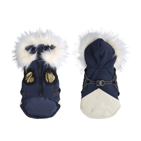 Hooded Dog Puffer Jacket for Small and Medium Dogs, Lightweight Down Alternative Winter Coat with Warm Padding, Cold Weather Puppy Apparel for Snow and Outdoor Walks