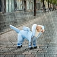 thumbnail image 1 of Hooded Dog Raincoat Full Coverage Slicker Poncho With Reflective Strips And D Ring Attachment, 1 of 6