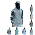 thumbnail image 1 of Hooded Fishing Shirts with Face Mask Cooling UPF 50+ Sun Protection Rash Guard Moisture Wicking Outdoor Boat Sun Shirt, 1 of 4