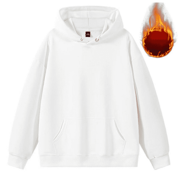Hooded Fleece Pullover Soft Drawstring Sweatshirt for Men, Winter Warm Loungewear with Pockets