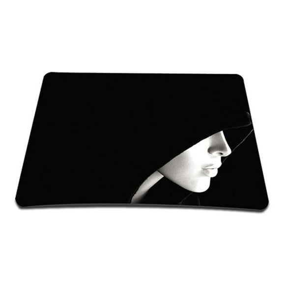 Hooded Girl Colored 1 X Standard 7 x 9 Rectangle Non - Slip Rubber Mouse Pad