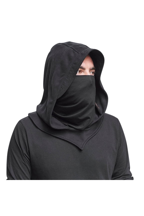 Hooded Hat Scarf Windproof Anti droplet Face Cover Hooded Medieval Hat With Veil Halloween Costume
