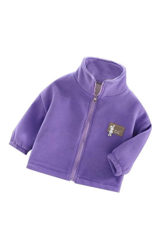 Hooded Jacket Kids Color Block Adorable Leisure Jackets Designed for Kids' Comfort Classic Fit Jackets for Timeless Casual Looks Hippie Jeans-Matching Casual Jackets z11-Purple, 90