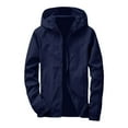 thumbnail image 1 of Hooded Jacket for Men Lightweight Zip Up Outdoor Sport Jacket Long Sleeve Solid Color Top Regular Fit Mens Jacket, 1 of 3