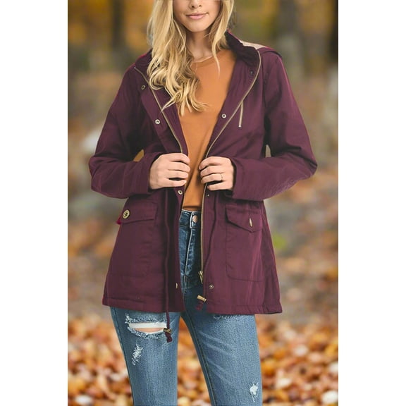 Hooded Jacket with Faux Fur Lining