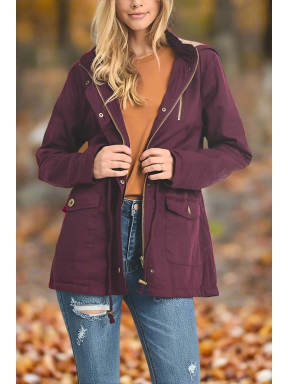 Hooded Jacket with Faux Fur Lining