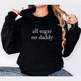 thumbnail image 1 of Hooded Long-sleeved "Sugar" letter graphic text printed Tee T-shirt top Cotton comfortable black S-2XL, 1 of 7