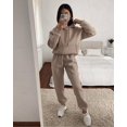 thumbnail image 1 of Hooded Loose Fit Sweatshirt & Joggers (XL, LeopardBeige), 1 of 9