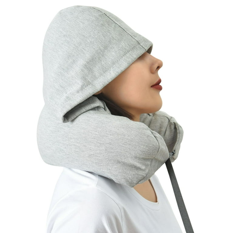 Hooded Neck Pillows for Travel Chin Support Pillow Adjustable 100 Pure Memory Foam Neck Pillow Comfortable Breathable Cover New Ergonomic Design Soft Best Full Neck Surround Pillow Sleep Walmart