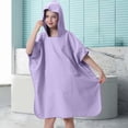 thumbnail image 1 of Hooded Poncho Beach Towel Fast Dry Changing Robe with Pocket for Swimming Surfing, 1 of 6