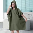 thumbnail image 1 of Hooded Poncho Beach Towel Fast Dry Changing Robe with Pocket for Swimming Surfing, 1 of 6