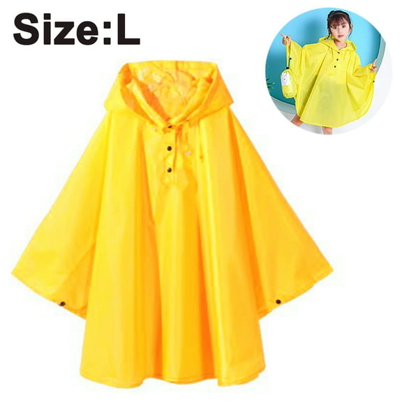 Hooded Poncho Jacket for Splendid Shower Adventures Childhood Rainscape