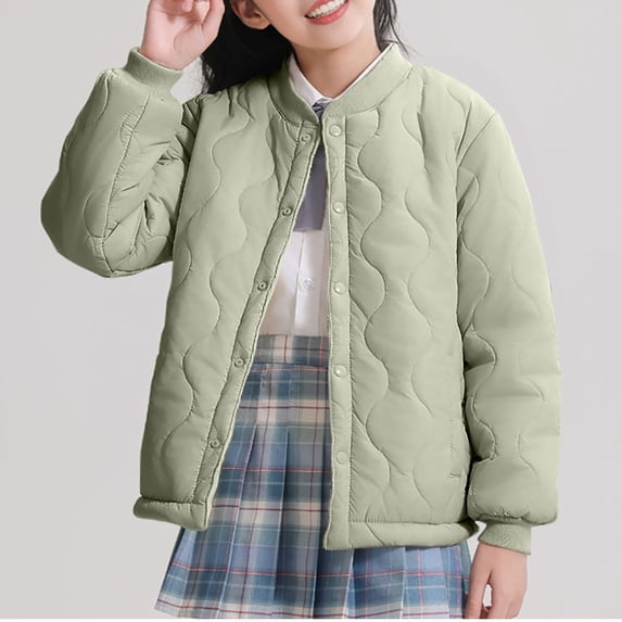 Hooded Puffer Jackets for Boys and Girls Children's Winter Jacket With Fleece Versatile Inner Lining For Large Children Suitable For Both Inside And Outside Wear Warm Winter Top Army Green 5 Years