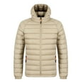 thumbnail image 1 of Hooded Puffer Jackets for Men Winter Coat Thicken Coat Casual Solid Color Warm Down Jacket Khaki 3XL, 1 of 3