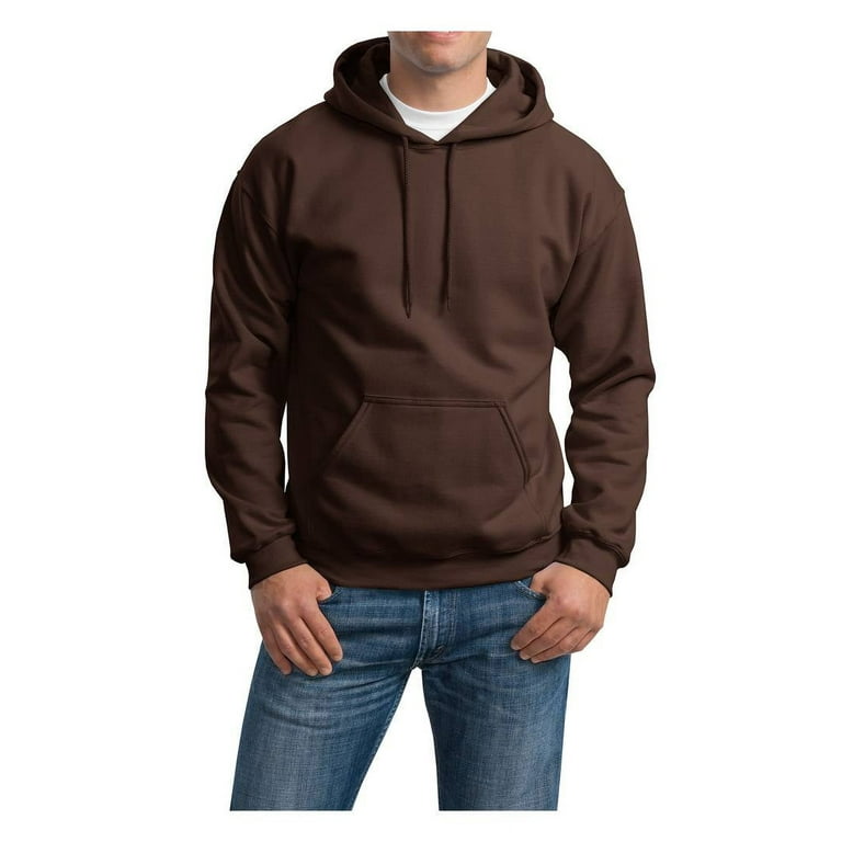 Hooded Pull Sweatshirt Heavy Blend 50 50 by Gildan Style 18500 Dark Chocolate