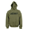 thumbnail image 1 of Hooded Pullover Sweatshirt, Olive Drab Hoodie, Mens Size XL, 1 of 2