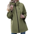 thumbnail image 1 of Hooded Rain Jacket, Waterproof Hiking Shell, Outdoor Windbreaker Blackish Green Xxl , Jackets, 1 of 4