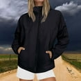 thumbnail image 1 of Hooded Rain Jacket Women, Lightweight Hiking Shell, Windproof Mountain Coat Black Xxl , Jacket, 1 of 5