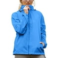 thumbnail image 1 of Hooded Rain Jacket Women Waterproof Lightweight Windbreaker Softshell Jacket Outdoor Packable Raincoat with Pockets, 1 of 1