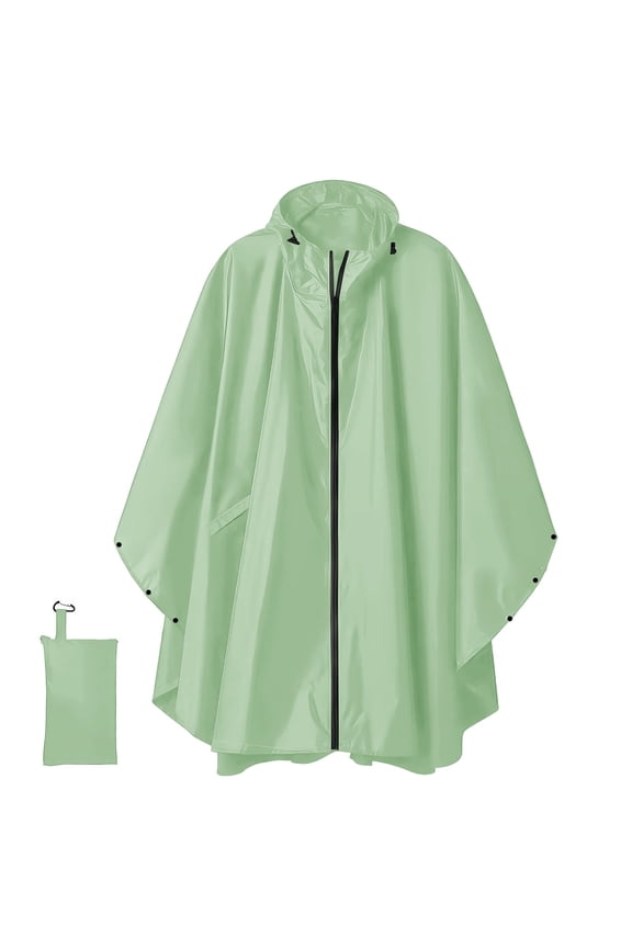 Hooded Rain Poncho for Adults - Waterproof Lightweight Rip-Resistant Reusable 3-in-1 Poncho with Pocket, Emergency Outdoor Raincoat for Hiking Camping Cycling Travel