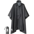 thumbnail image 1 of Hooded Rain Poncho Waterproof Raincoat Jacket for Men Women Adults, 1 of 6