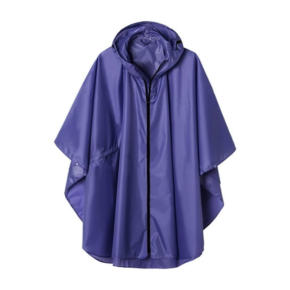 Hooded Rain Poncho Waterproof Raincoat Jacket for Women 2025 Fashion Lightweight Outdoor Outwear with Pockets