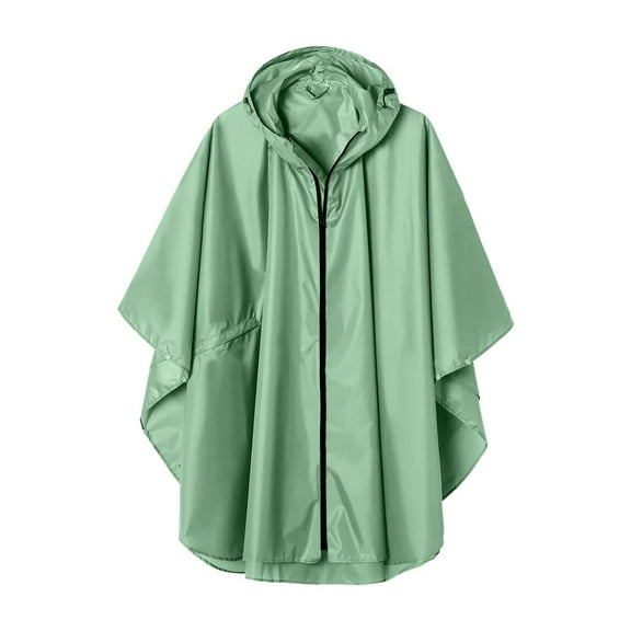 Hooded Rain Poncho Waterproof Raincoat Jacket for Women 2025 Fashion Lightweight Outdoor Outwear with Pockets