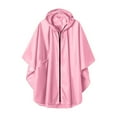 thumbnail image 1 of Hooded Rain Poncho Waterproof Raincoat Jacket for Women 2025 Fashion Lightweight Outdoor Outwear with Pockets, 1 of 4