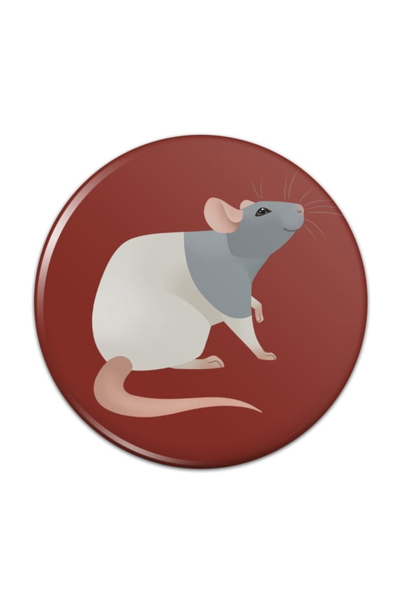 Hooded Rat Pinback Button Pin