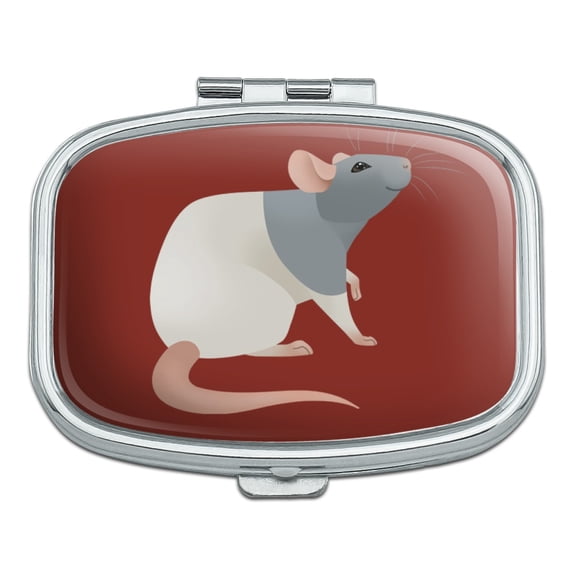 Hooded Rat Rectangle Pill Case Trinket Gift Box