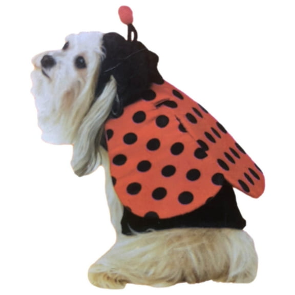 Hooded Red Ladybug Dog Costume 1PC Pet Lady Bug Halloween Outfit Small
