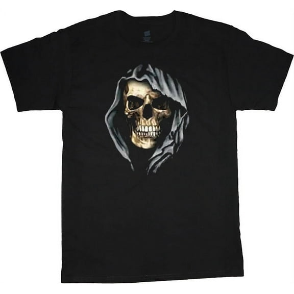 Hooded Skull T-shirt Men's Tee Black