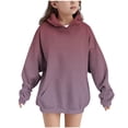 thumbnail image 1 of Hooded Sweatshirt Children's Long Sleeved Gradient T-shirt Round Neck Top for Boys and Girls Oversized Pullover Fashion Hoodies Pullover Sweatshirts Casual Fall Winter Clothes 4-14 Years, 1 of 9
