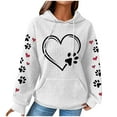 thumbnail image 1 of Hooded Sweatshirt Christmas Sweater for Women Winter Sweaters Clearance Plus Size Long Sleeve Tops Crewneck Sweatshirts Fashionable Women's Printed Pullover Round Neck Top, 1 of 4