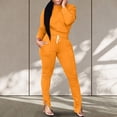 thumbnail image 1 of Hooded Sweatshirt Fashion Women Pocket Round-Neck Casual Long Sleeve Sweatshirt+ Pant Set Fall New Arrivals, 1 of 5