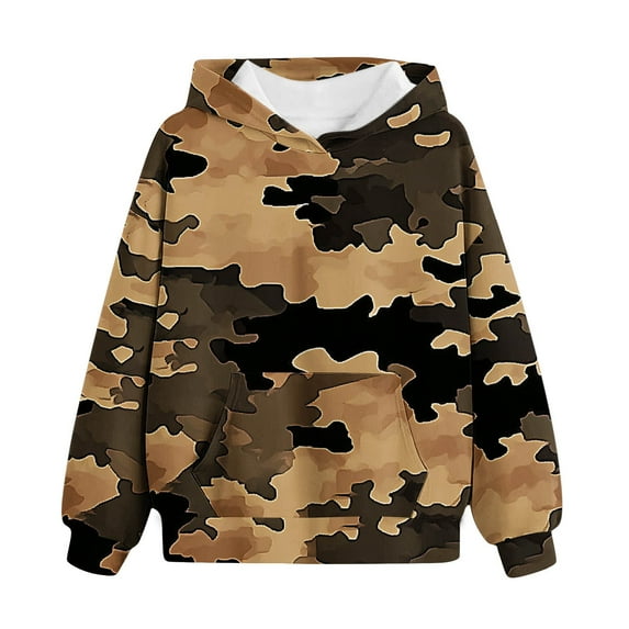 Hooded Sweatshirt Girls Boys Lightweight Hoodies Sweatshirts Fashion Trendy Long Sleeve Tops with Pockets Fleece Lined Tops Tunic Sweaters Casual TrackWarm Fall Winter
