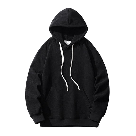 Hooded Sweatshirt Men Casual Hooded Round Neck Long Sleeve Pullover Color Sweatshirts Blouse Men Hooded Sweatshirt