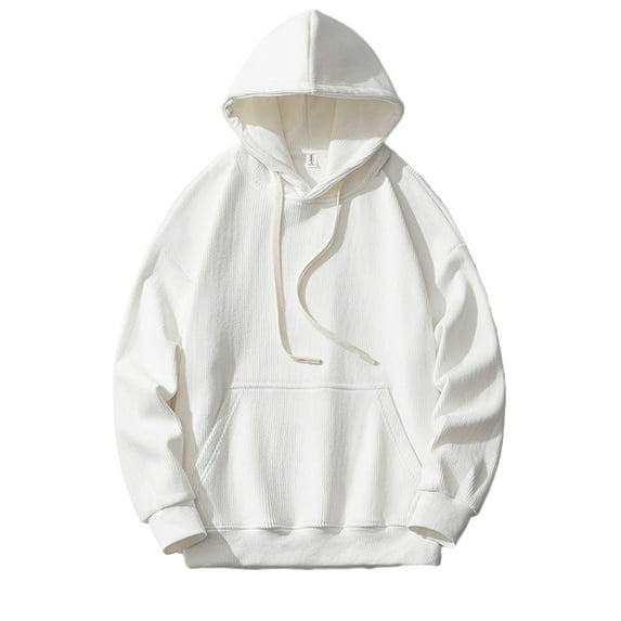 Hooded Sweatshirt Men Casual Hooded Round Neck Long Sleeve Pullover Color Sweatshirts Blouse Men Hooded Sweatshirt