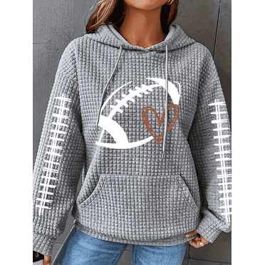 Hooded Sweatshirt Women Shirt Game Day Pullover Hoodies Long Sleeve