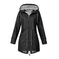 thumbnail image 1 of Hooded Sweatshirt Women's Soft Women' Waterproof Overdoor Waterproof Coat black XXXL, 1 of 4