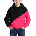 thumbnail image 1 of Hooded Sweatshirts For Boys Long Sleeve Print Pullover Tops Stylish Loose Casual Hoodies With Kanga Pocket (3-4 Years, Hot Pink), 1 of 7