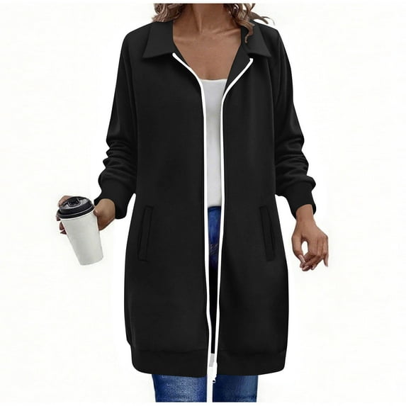 SHE IS Hooded Sweatshirts for Women Loose Fit Fall Winter Hoodie for Women 2025 Loose Pullover Tops for Women Womens Tops Black Casual My Orders Placed