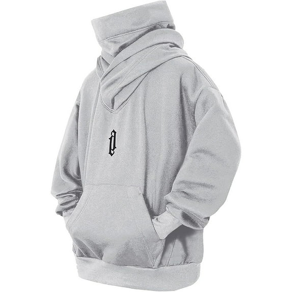 Hooded Sweatshirts for Men Loose Casual Solid Color Long Sleeve Fashion Top Hoodie with Pockets