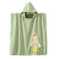 thumbnail image 1 of Hooded Towel Poncho Quick Dry Coral Fleece Bathrobe Super Soft Cotton Blend Absorbent Large Size Cartoon Goose Pattern for Beach Pool and Home Shower Use, 1 of 6