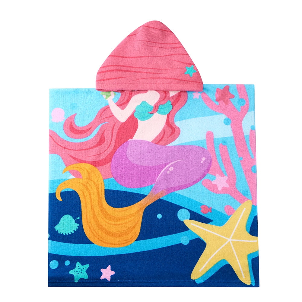 Kids Poncho Towel Mermaids