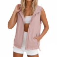 thumbnail image 1 of Hooded Vest for Women Sleeveless Zip up Lightweight Breathable Shirts with Pocket, Flattering Fit Layering Vest QURATI, 1 of 6