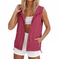 thumbnail image 1 of Hooded Vest for Women Sleeveless Zip up Lightweight Breathable Shirts with Pocket, Flattering Fit Layering Vest QURATI, 1 of 6