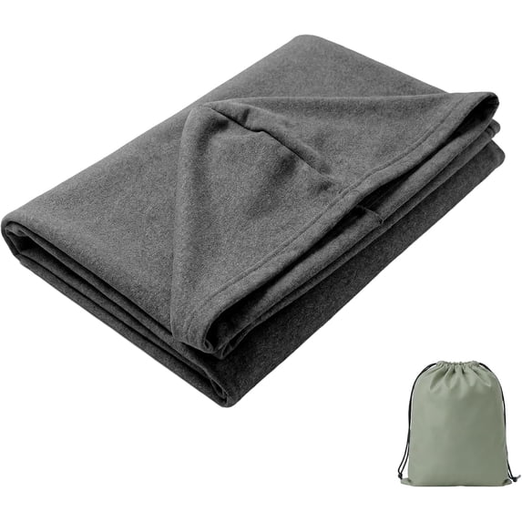 Hooded Wearable Blanket for Deeper Sleep - Comfort Sleep Sack with Side Pocket & Water-Resistant Bag, 4 Sizes (S-XL) Compression Sleeping Bag for Home Lounging, Camping & Travel