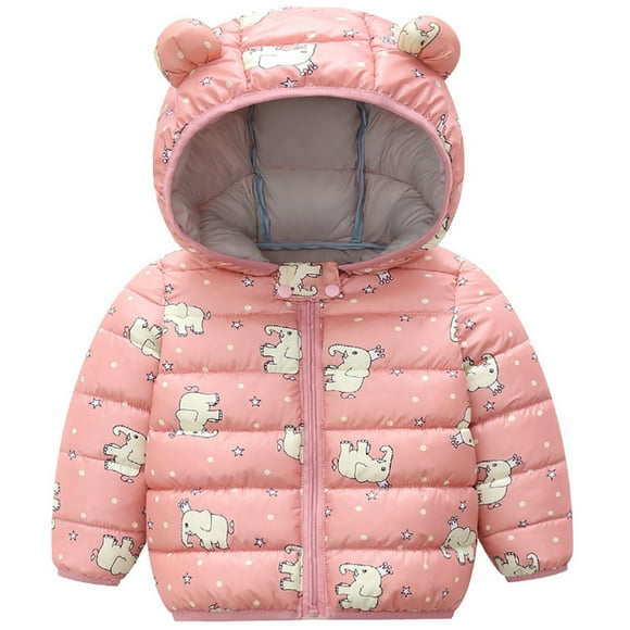 Hooded Winter Coats for Little Kids Padded Light Puffer Jacket for Baby Boys Girls,Toddlers