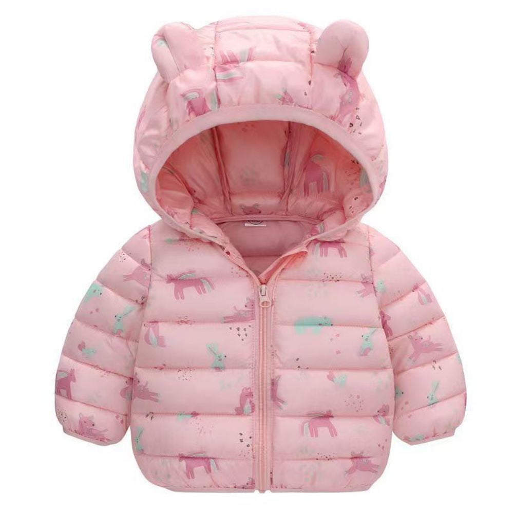 Gabby's Dollhouse Little Girls Zip Up Winter Coat Puffer Jacket Black 4